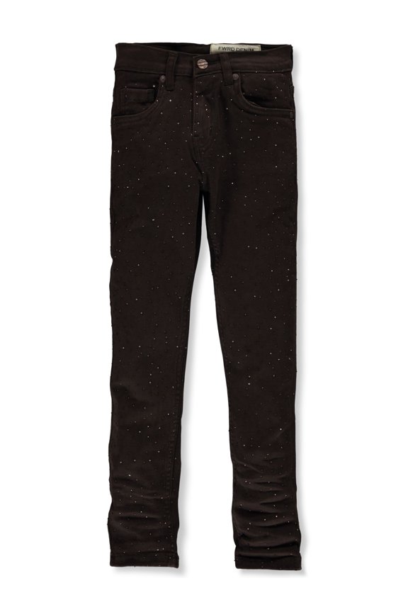 Boys' Slim Fit Rhinestone Jeans Color: brown Size: 5