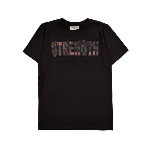 FWRD Boys' Strength Graphic T-Shirt Color: black camo Size: 5