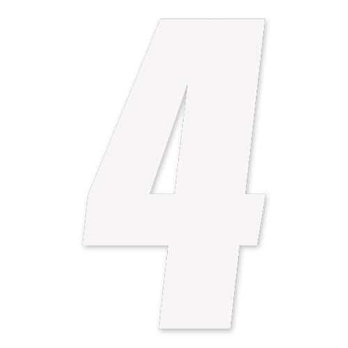 Fx 2015 Numbers Factory 4" White 4