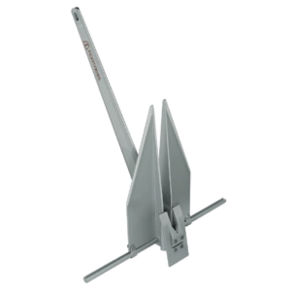 37" White Fortress Boating Steel Anchor