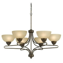 Cal Lighting 6 Light Chandelier in Rust