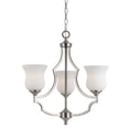 thumbnail image 1 of Cal Lighting Three Light Chandelier in Brushed Steel, 1 of 2