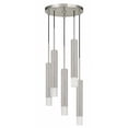 thumbnail image 1 of Cal Lighting 5-Light Aluminum Pendant with Glass Diffuser in Brushed Silver, 1 of 3