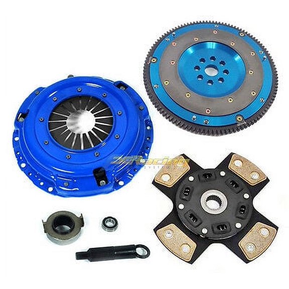 FX 4PUCK STAGE 3 CLUTCH KIT+ALUMINUM FLYWHEEL FITS INTEGRA CIVIC SI DEL VTEC CR-V