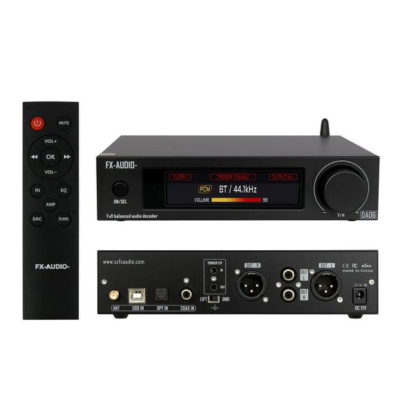 FX-AUDIO- DA06 MQA Full Expansion Audio Decoder, Dual AKM4493SEQ XU316 , with MQA Full Expansion,Hi-Res True Balanced DAC,  Remote Control
