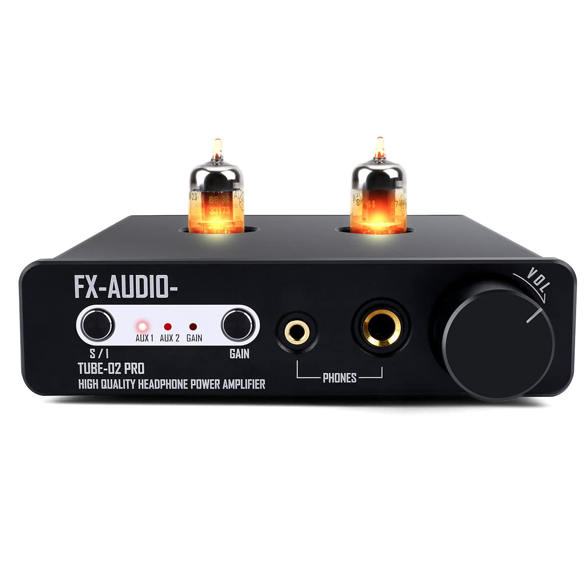 FXAudio Tube02 Pro Tube Headphone Amplifier, Vacuum 5725 Tube Preamp