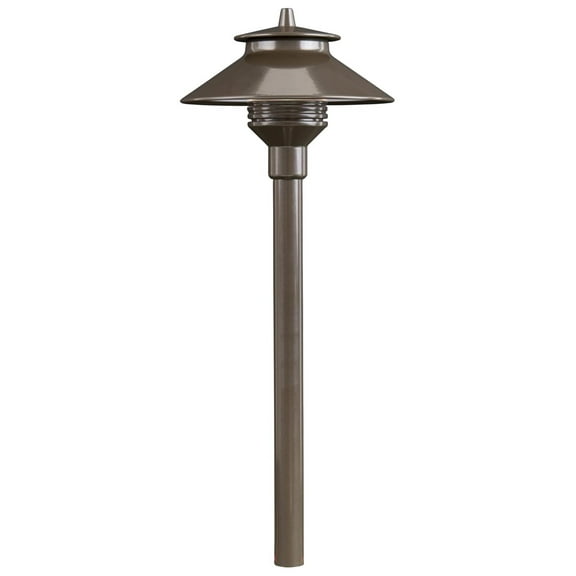 FX Luminaire by PL-LED20W-18R-BZ - Light Fixture with 18" Riser Aluminum Housing Antique Bronze Finish (G4 LED 2700K 1.6W)