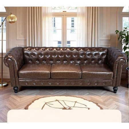 FX-P80P-PU3(SOFA) 3-seat Living Room Upholstered Sofa - With Ergonomic Design & Extra Comfort for Relaxation