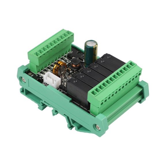 FX2N-14MR PLC Control Board, 8 Input 6 Output Relay Module, DC 24V Power, USB Programmable Logic Controller for Industrial Automation