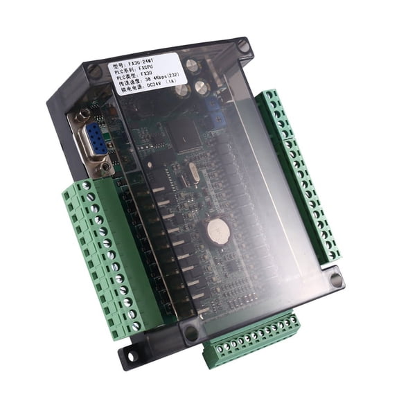 FX3U-24MT PLC Industrial Control Board 14 Input 10 Output 6AD 2DA with 485 Communication and RTC(B),1 x FX3U-24MT-RS485-RTC control board,As Shown