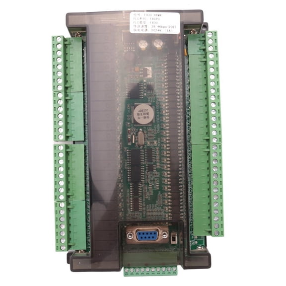 FX3U 48MR RS485 RTC (Real Time Clock) 24 Input 24 Relay Output 6 Analog Input 2 Analog Output Plc Controller,1 * plc industrial control board,green