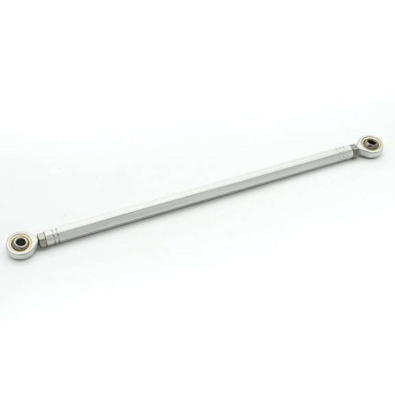 FXCNC 280mm Shift Rod Linkage & Tie Rod Ends Adjustable Position Rearsets Universal Fit Motorcycle Silver