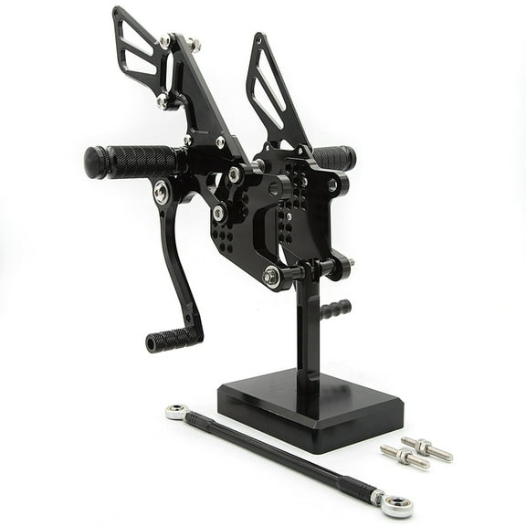 FXCNC CNC Billet Motorcycle Rearset Foot Pegs Rear Set Footrests Fully Adjustable Foot Boards Compatible with Ninja ZX10R ZX-10R ZX1000 2006 2007 2008 2009 2010
