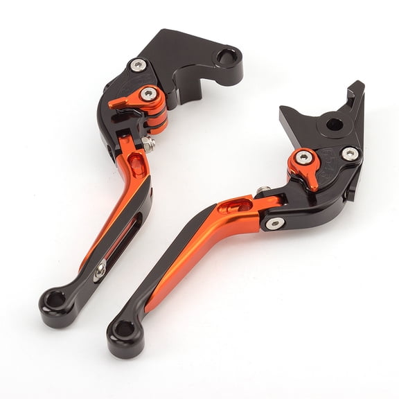 FXCNC Folding Extendable Adjustable Brake Clutch Levers for YFM700 Raptor 700 R 2008-2022, YFZ450 YFZ450R 2008-2021 Orange