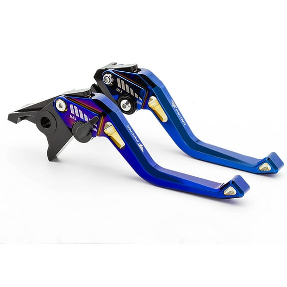 FXCNC Motorcycle 3D Plating Short Adjustable Brake Clutch Levers Compatible with YZF R3 R25 2013-2021, MT-03 MT-25 2015-2021