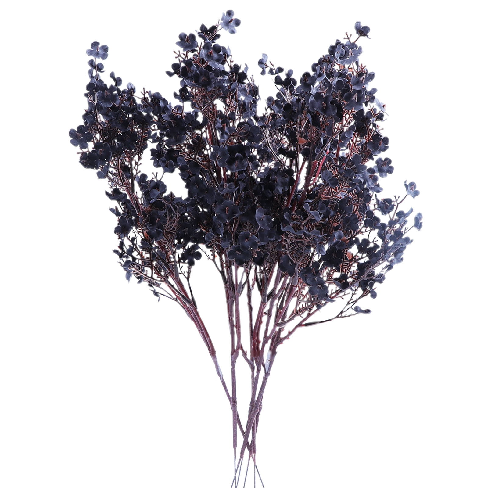 FXMLRLK 1 Bundle Artificial Flowers Gypsophila Bouquets Bulk Real Touch Fake Silk Flowers for Home Wedding DIY Floral Arrangement Kitchen Table Centerpiece Festival Decoration, Black