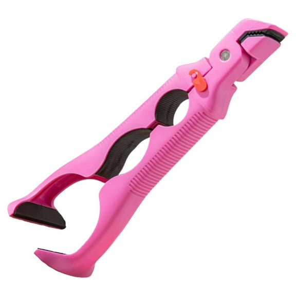 FXMLRLK 1 Pack 3-in-1 Hot Plate Gripper, Multi-angle Anti-Scald Bowl Holder Clip & Hot Plate Grabber Tool with Lock, Heat Resistant Silicone Kitchen Tool with Lock & Bottle Opener, Hot Pink