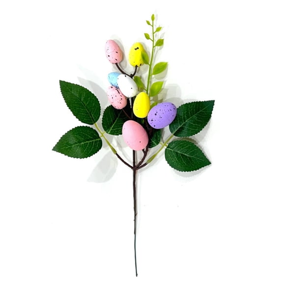 FXMLRLK 1 Pack Artificial Easter Egg Picks 11inch Easter Egg Tree Branches Spring Floral Picks Easter Stems for Spring Party Flower Arrangement Wreath Decor