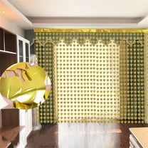 FXMLRLK 1 Pack Fringe Curtain Backdrop, 78" x 39" Heart-Shaped Metallic Tinsel Foil Fringe Streamers Curtains Background for Birthday Anniversary Graduation Party Decoration