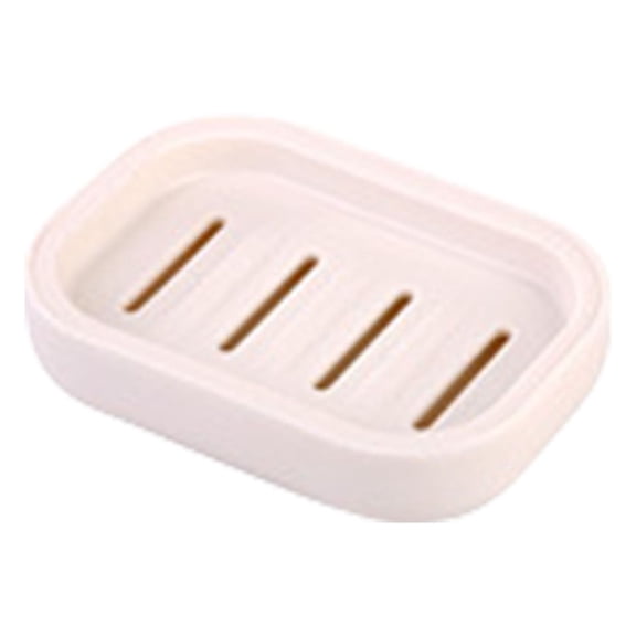 FXMLRLK 1 Pack Plastic Soap Dish, Soap Container, Double Layer Draining Soap Holder for Shower, Bathroom or Kitchen, Portable for Home, Travel & Daily Use