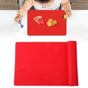 FXMLRLK 1 Pack Silicone Placemat, Food-Grade Non-Slip Waterproof, Dining, Stain Resistant, Countertop Protector, Kitchen Counter Mat, Heat Resistant, Baking mat Dishwasher Safe,Red