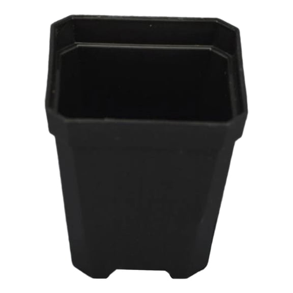 FXMLRLK 1 Pack Small Plant Pot, Plastic Nursery Pots with Drain Holes, Small Planting Containers for Seedling Flower Tomatoes Basil, Black