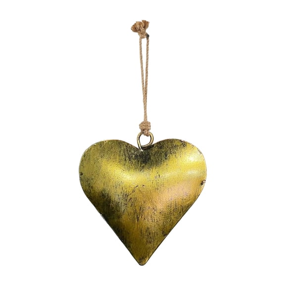 FXMLRLK 1 Pc Valentine's Day Heart Metal Bell Ornament,3D Metal Heart Decorative Bell, Vintage Iron Heart Hanging Decoration for Valentine's Day Christmas Holiday Anniversary Party Decor(3.94inch)