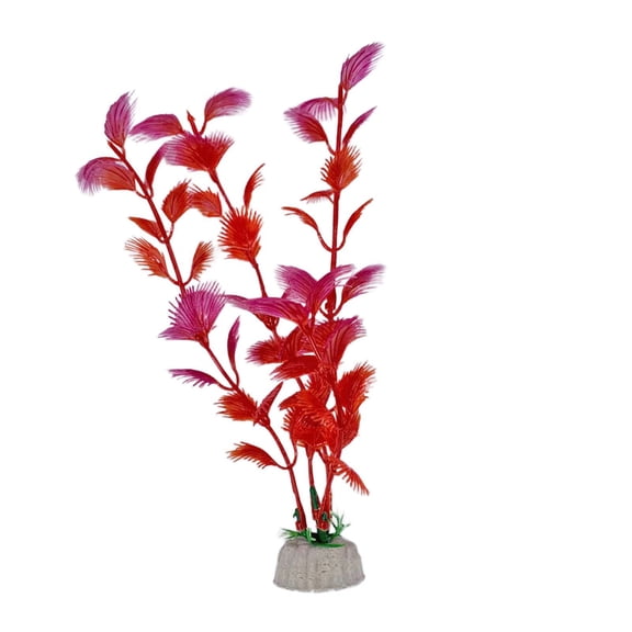 FXMLRLK 1-Piece Fish Tank Artificial Plant, Fish Tanks Decoration Plants, Fish Tank Decor, Aquarium Decor Plastic Plants, Red