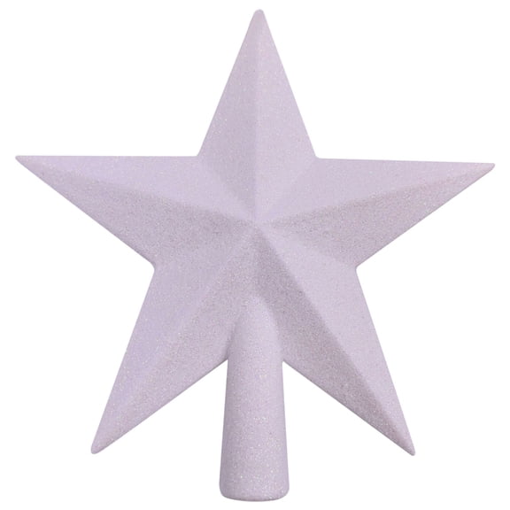 FXMLRLK 1 Pieces 7.87 Inch Glitter Christmas Star Tree Topper for Holiday Decorations, Small Christmas Tree Topper Xmas Tree Topper Ornaments for Christmas Tree Decoration, White