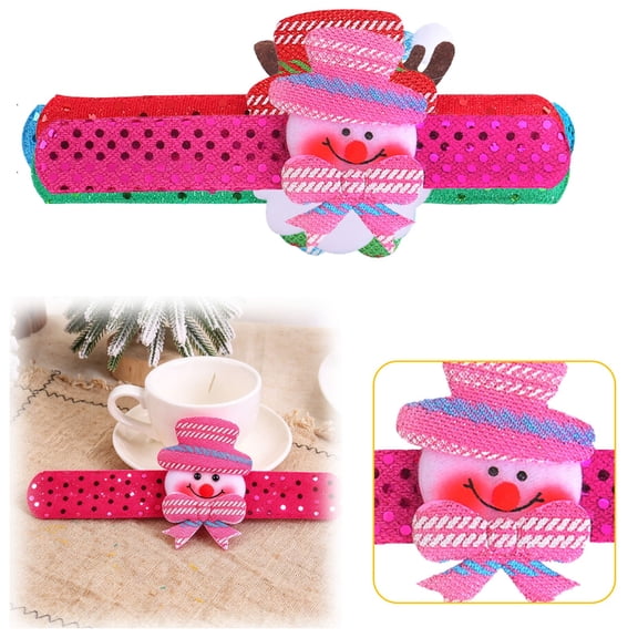 FXMLRLK 1 Pieces Christmas Slap Bracelets Xmas Slap Bands Party Toys Gifts for Classroom Exchange Gifts or Christmas Party Favors