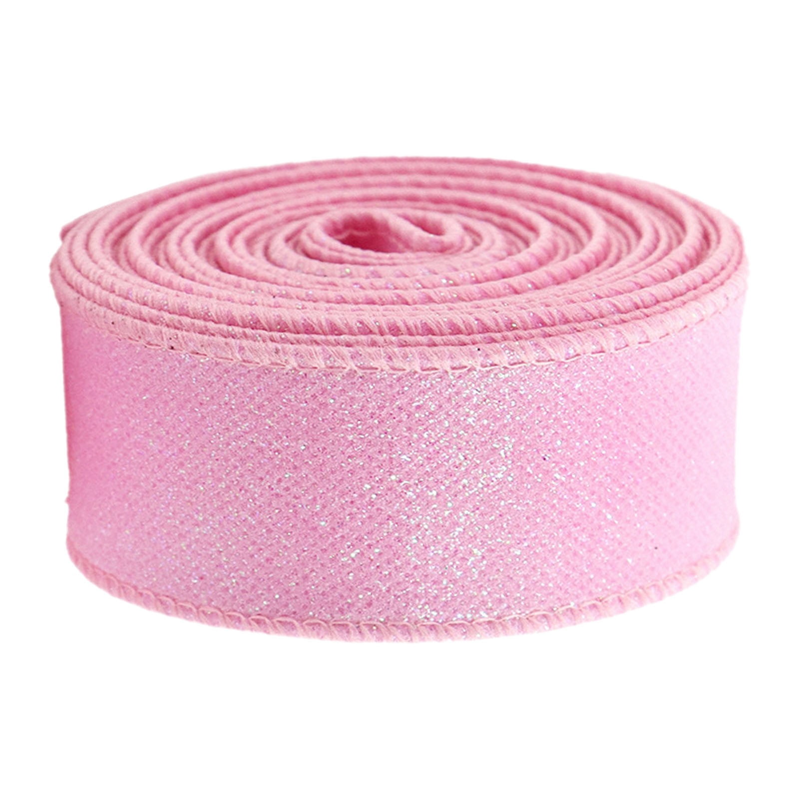 FXMLRLK 1 Roll 10 Yards Christmas Wired Ribbon, Light Pink Ribbon for ...