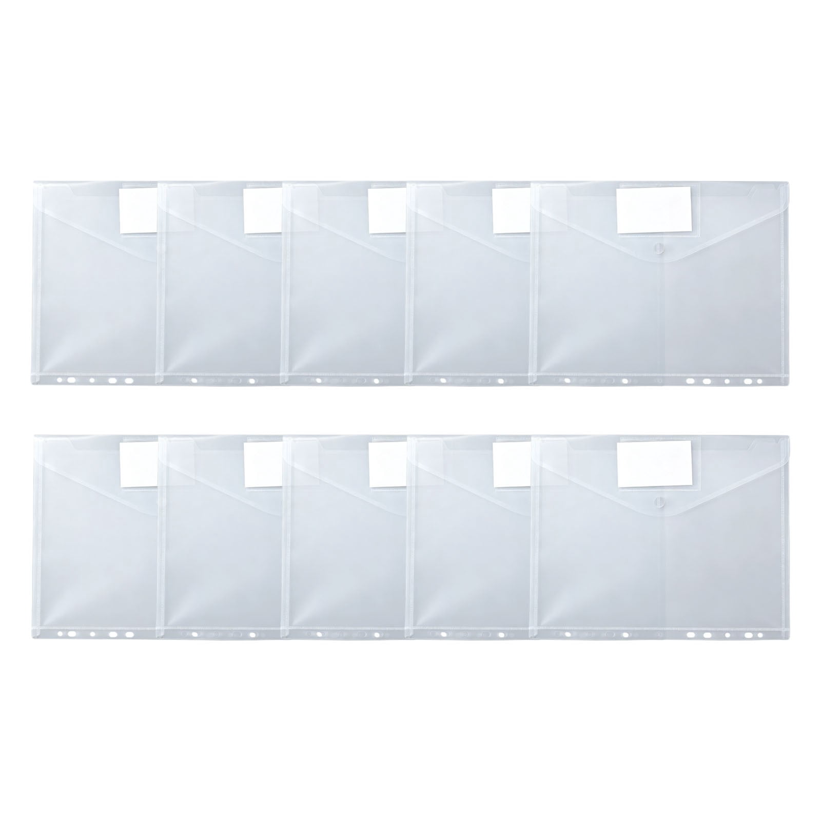 FXMLRLK 10 Pcs Plastic Envelopes with Hook and Loop Closure Binder ...