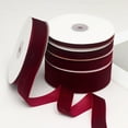 thumbnail image 1 of FXMLRLK 10 Yards Burgundy Velvet Ribbon for Gift Wrapping Crafts Bow Wreath Holiday Decorations, 1.5cm, 1 of 4