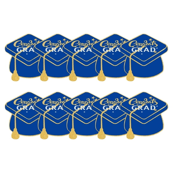 FXMLRLK 10PCS Graduation Advice Cards for The Graduate, Black Gold Congrats Grad Graduation Party Game Activity, Advice for The Graduate Card for College University Party Favor, Blue