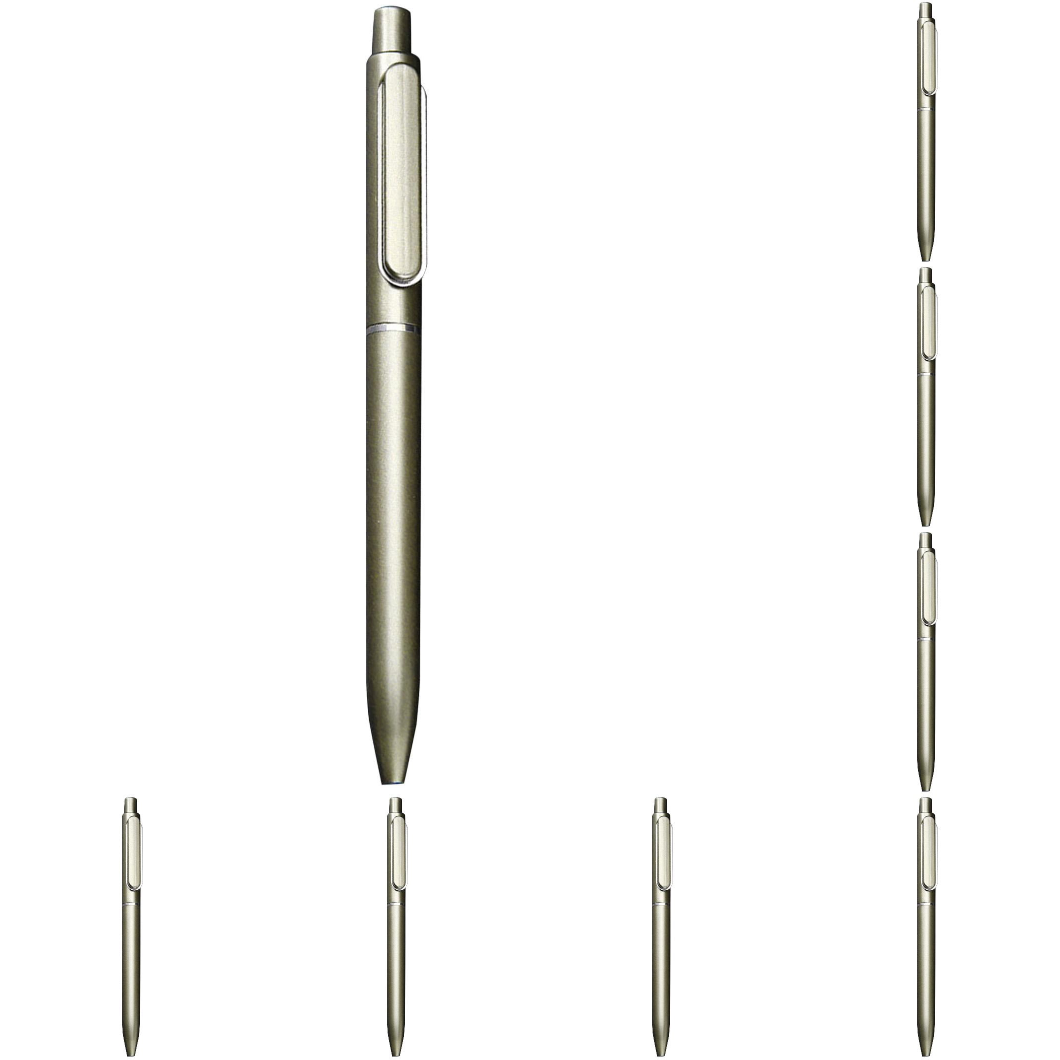 FXMLRLK 10Pcs Retractable Pens, 0.5mm Gel Pens Black Ink Rollerball Pen Medium Point Smooth Writing Quick Dry for Office Supplies Home Journaling Note Taking Business Meeting,Gold