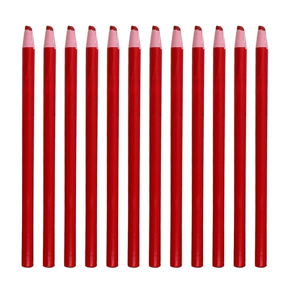 FXMLRLK 12-Pack Markers Grease Pencils, Multi-Surface Wax Markers for Glass, Metal, Plastic – Non-Sharpening Peel Off Marker, Red