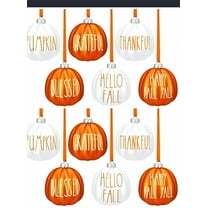 FXMLRLK 12 Pcs Fall Tree Pumpkin ornaments Color Mini Pumpkin Fall Tree Decoration Hanging Pumpkin Decorations for Home Thanksgiving Decorations, 2",Orange
