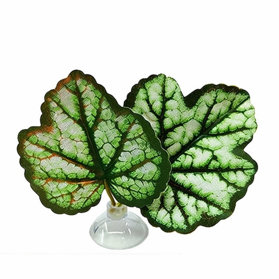 FXMLRLK 1PC Betta Fish Leaf Pad with Suction Cup Hammock Simulating Habitat Realistic Resting Fish Rest Bed Aquariums Decor Hammock Simulating Habitat (Green)