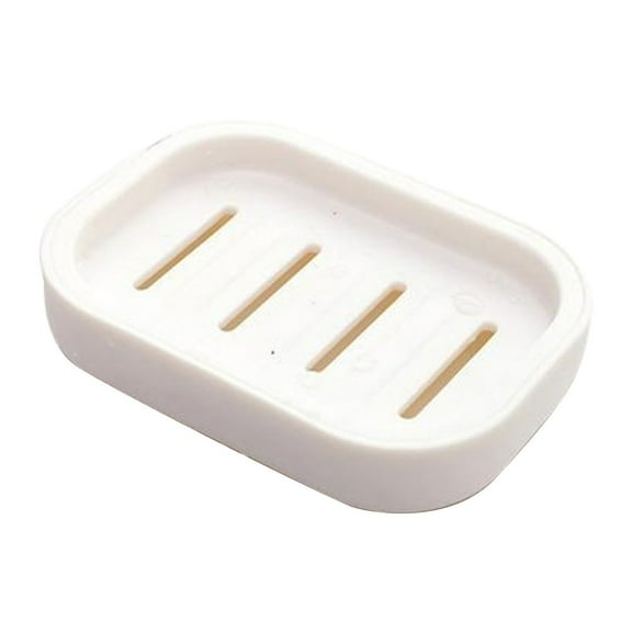 FXMLRLK 1Pc Double Layer Draining Plastic Soap Dish, Plastic Bar Soap Holder, Suitable for Shower, Bathroom, Kitchen, Portable for Home, Travel & Daily Use (White)