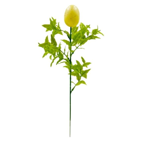 FXMLRLK 1Pc Easter Egg Pick, 13.7in Artificial Easter Pick Spring Stem for Easter Table Centerpiece Party Home Vase Decoration, Yellow