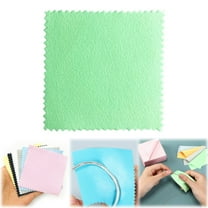 FXMLRLK 1pc Jewelry Cleaning Cloth, Silver Polishing Cloth, Small Jewelry Polishing Cloth for Sterling Silver, Gold, Platinum and More, 3.15" x 3.15" Green