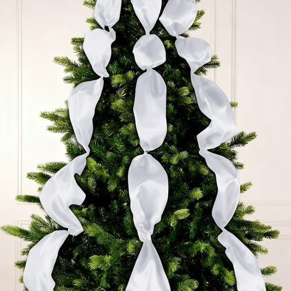 FXMLRLK 2*79 inches Satin Ribbon,Long Satin Ribbon, Fabric Ribbon for Gift Wrapping, Flower Bouquet, DIY Craft, Sewing, Wedding, Birthday Party Decorations,White