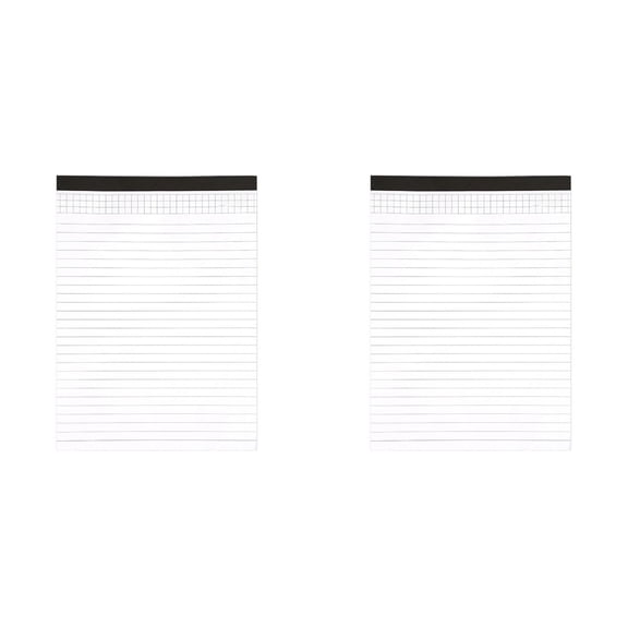 FXMLRLK 2 Pack Size Wide Ruled Writing Note 8" X 11" Lined Notepad Notebook Paper 25 Sheets Per Home Office Use