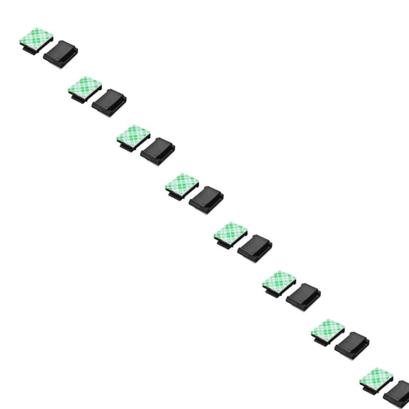 FXMLRLK 20 Pcs Cable Clips with Strong Adhesive Tapes,Wire Holder Organizer Cord Management for Car, Office and Home