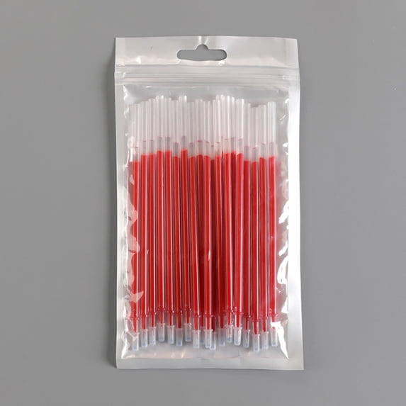 FXMLRLK 20 Piece Red Ink Pen Refills, 0.5 mm Ballpoint Refills Replacement Ballpoint for Click Retractable Pens Office College Supplies