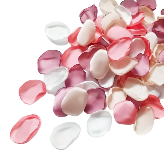 FXMLRLK 200pcs Artificial Rose Petals, Silk Flower Petals for Wedding Flower Basket Aisle Scatter Dinner Table Centerpieces Party Confetti Bridal Shower Romantic Night Decoration(Mix-Pink)