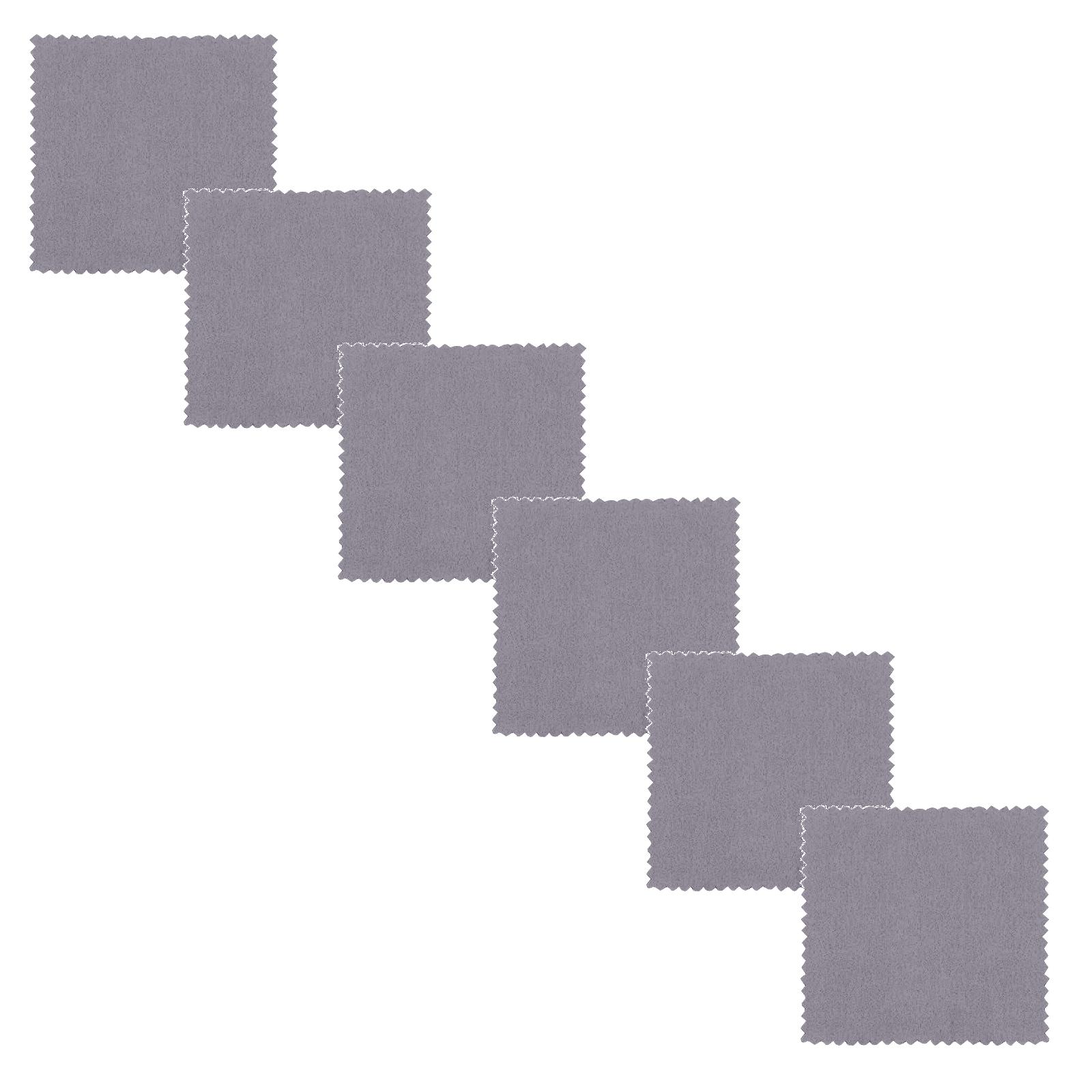 FXMLRLK 20pcs Jewelry Cleaning Cloth, Silver Polishing Cloth, Small Jewelry Polishing Cloth for Sterling Silver, Gold, Platinum and More, 3.15" x 3.15" Gray