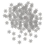 FXMLRLK 300Pcs Plastic DIY Confetti & Scattering Snowflake Decor for Craft Wedding Table Decorations Supplies Mini Snowflakes Ornaments Decor for DIY Craft Home Winter Party, Silver