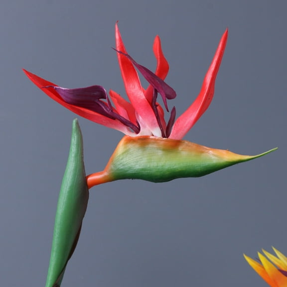 FXMLRLK 32" Real Touch Bird of Paradise Artificial Flowers Bouquet for Home Garden Decoration/ Wedding Party Decor (Package Quantity: 1 Stems)