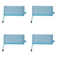 thumbnail image 1 of FXMLRLK 4 Pack 4 Colors Zipper Mesh Pouch, Pencil Pouch Pen Bag Colorful Pencil Pen Bag Multipurpose Travel Bags for Office Supplies Cosmetics Travel Accessories(Light Blue), 1 of 9
